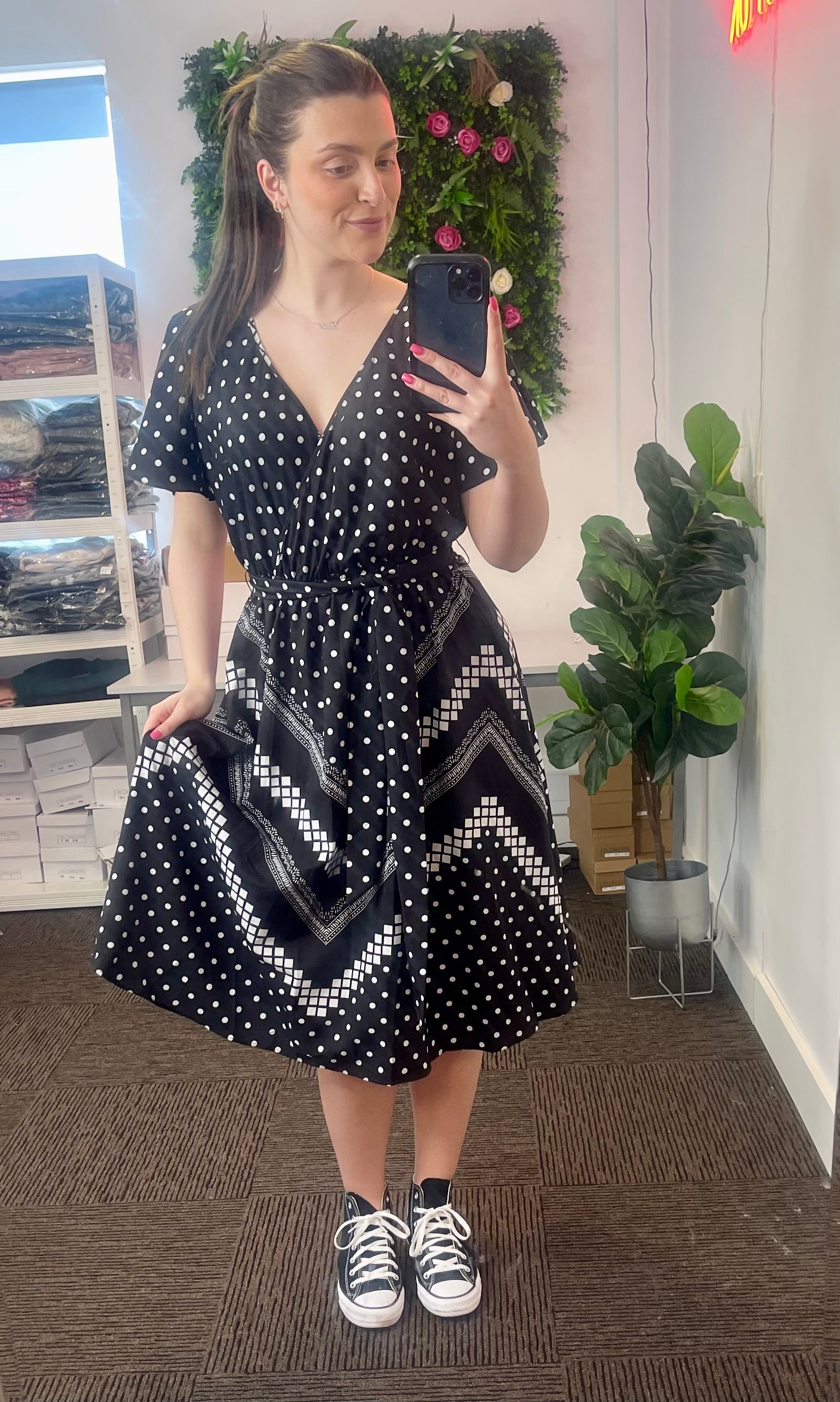 Aurora polka Dot Wrap Dress
