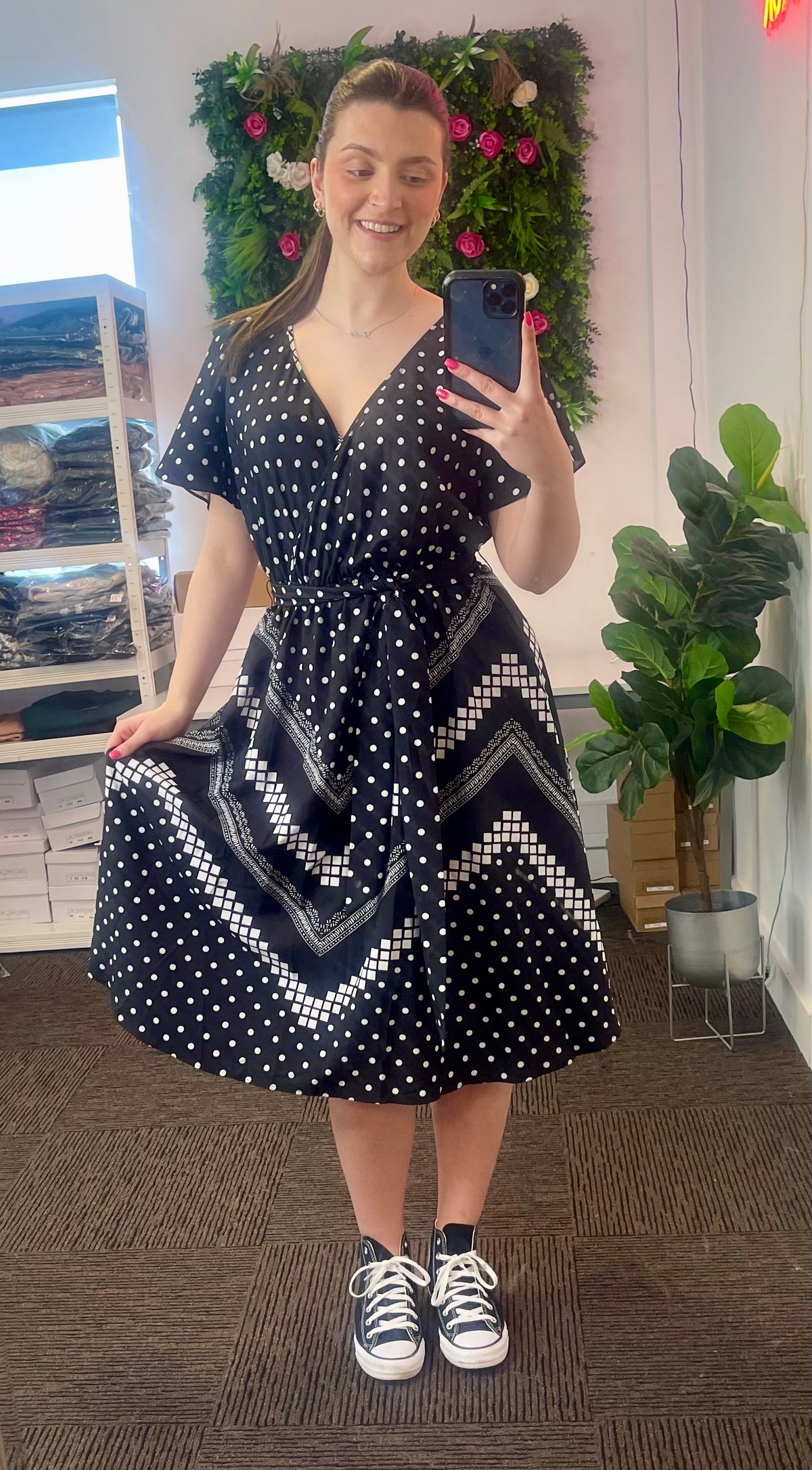 Aurora polka Dot Wrap Dress