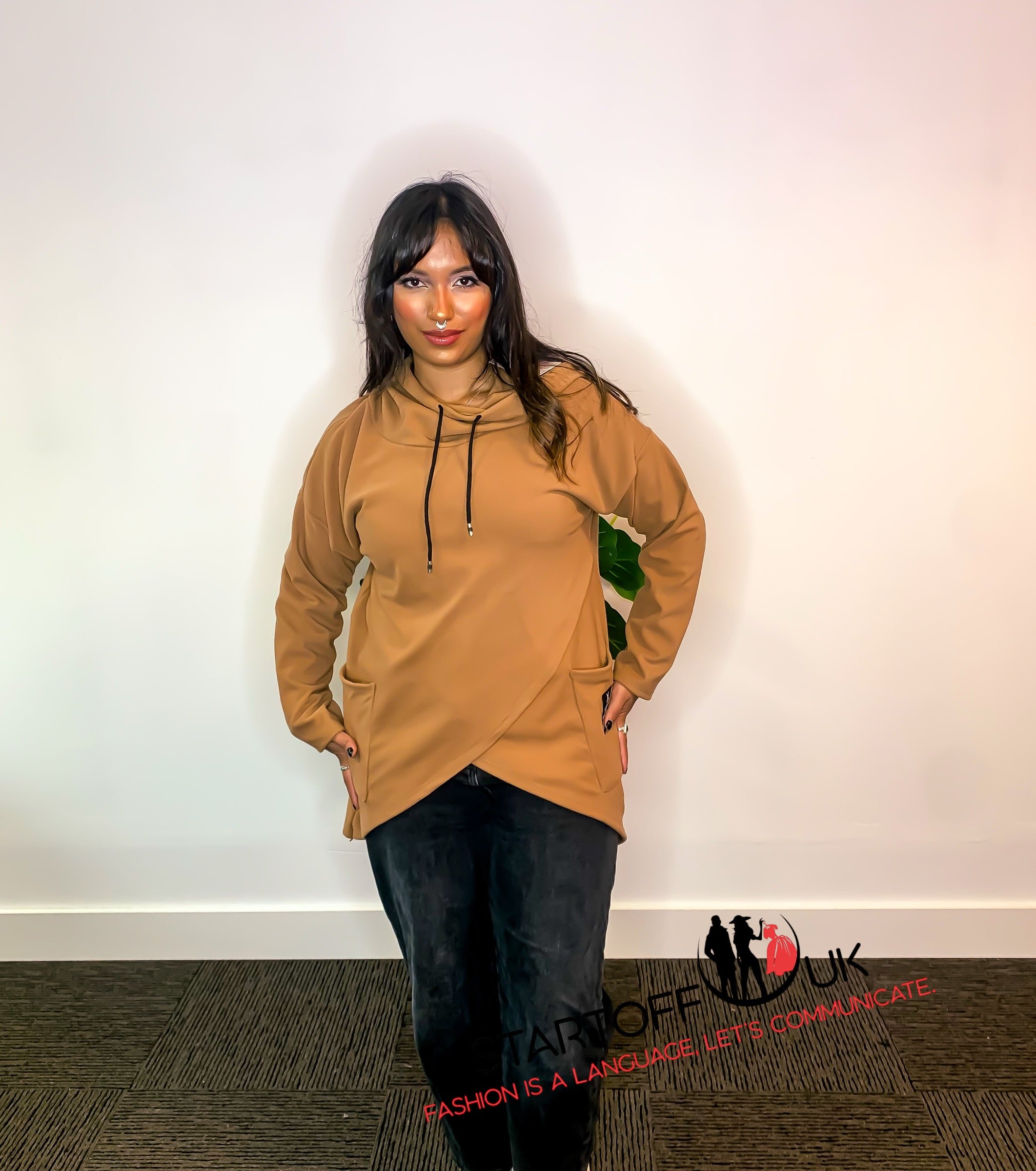 Suede feel Hoodie