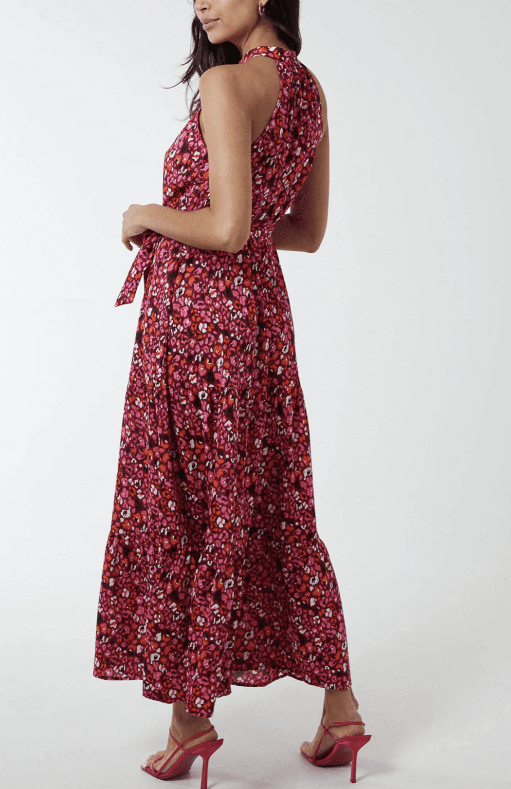 Halter Neck Women's Floral Dress