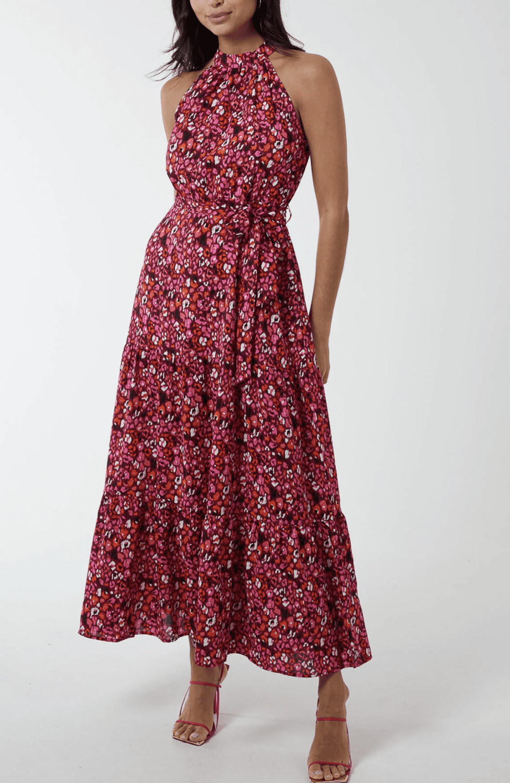 Halter Neck Women's Floral Dress