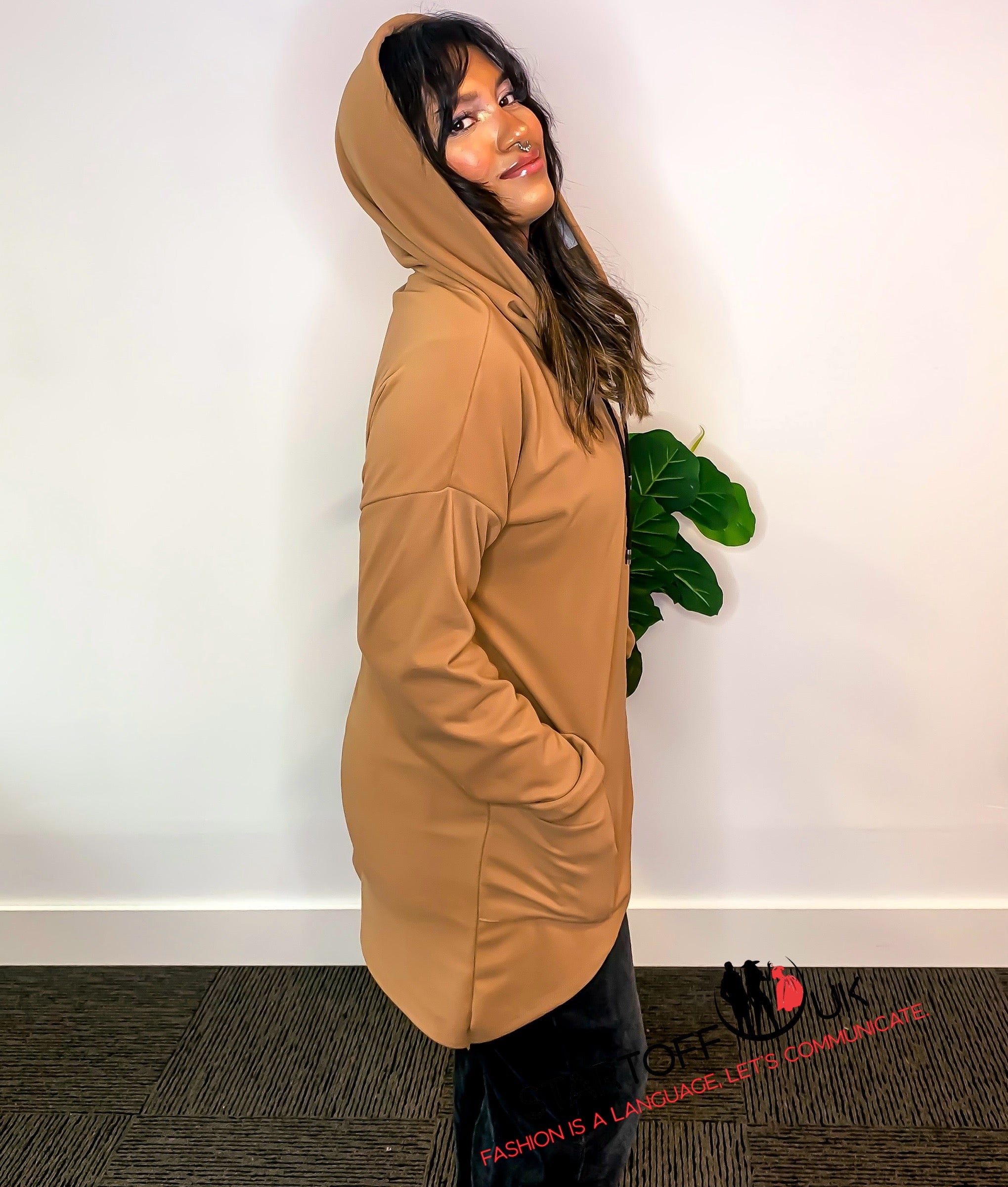 Suede feel Hoodie
