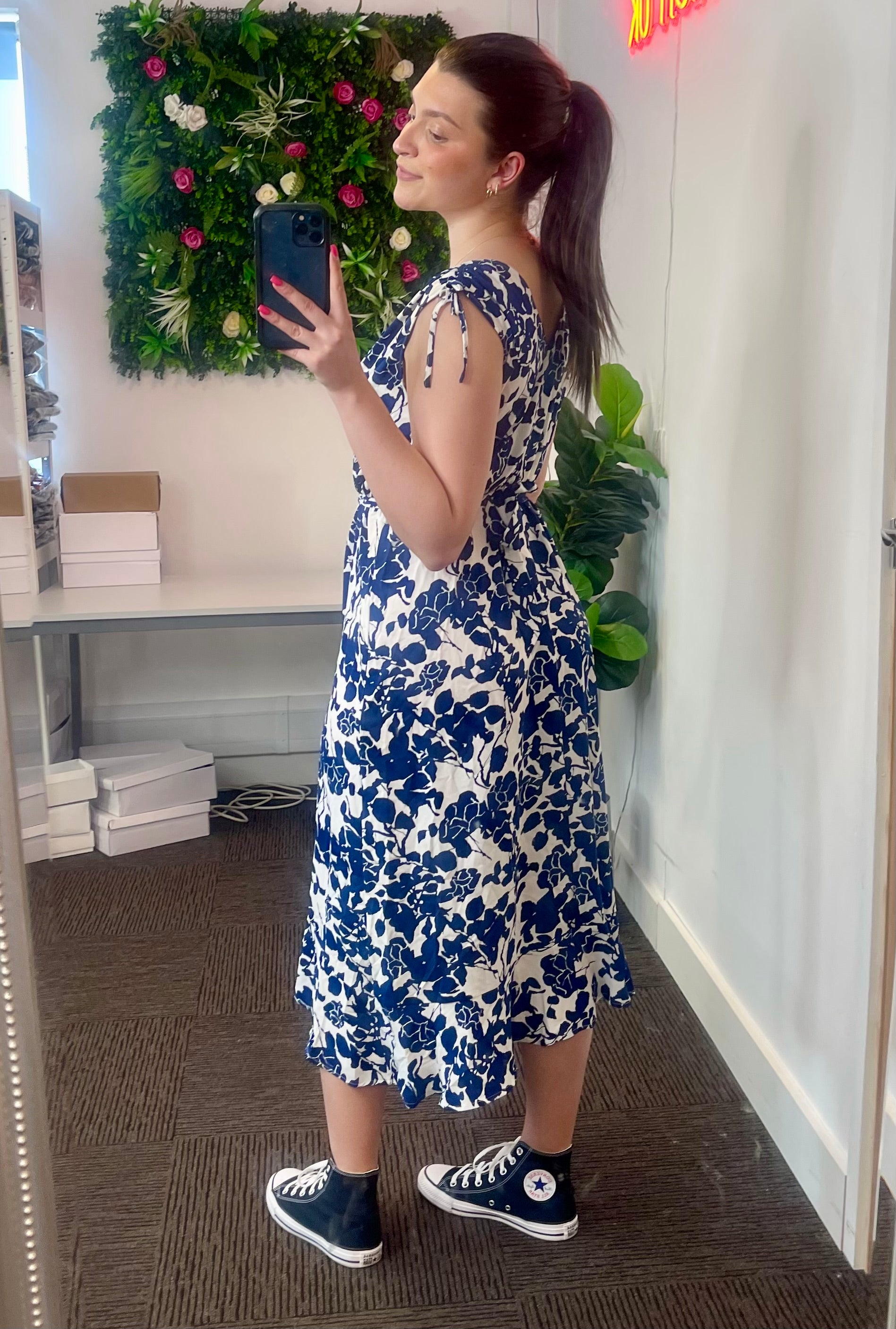 Floral Print Wrap Dress
