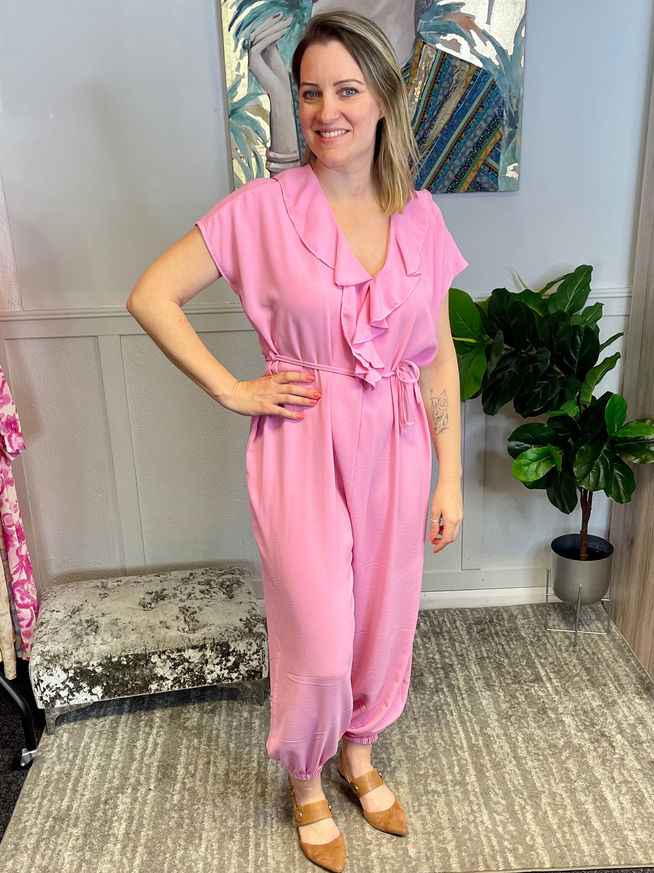 Fiona Tie Waist Jumpsuit