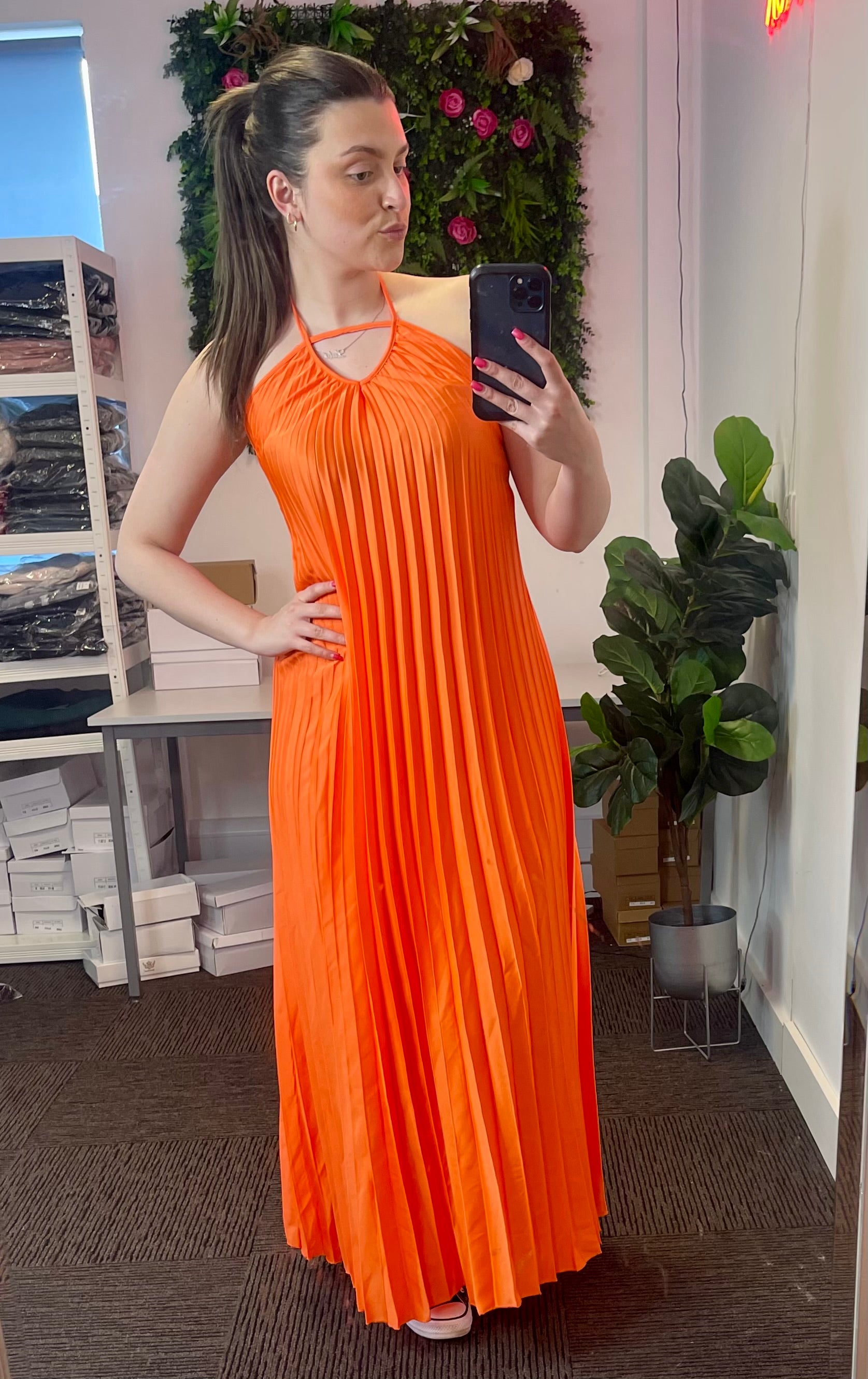 Riri Elegant Halter Neck Dress
