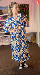 Elsie Collar buttoned Maxi Dress