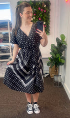 Aurora polka Dot Wrap Dress