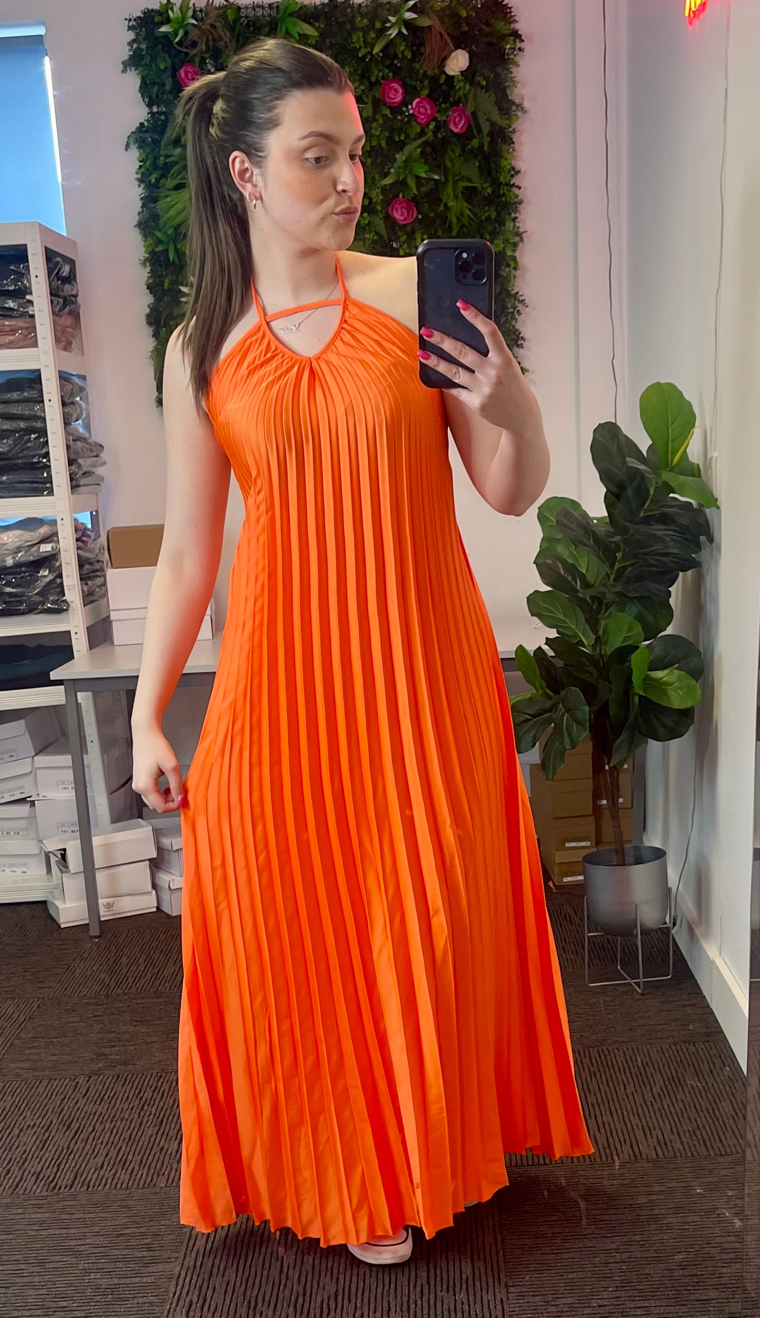 Riri Elegant Halter Neck Dress