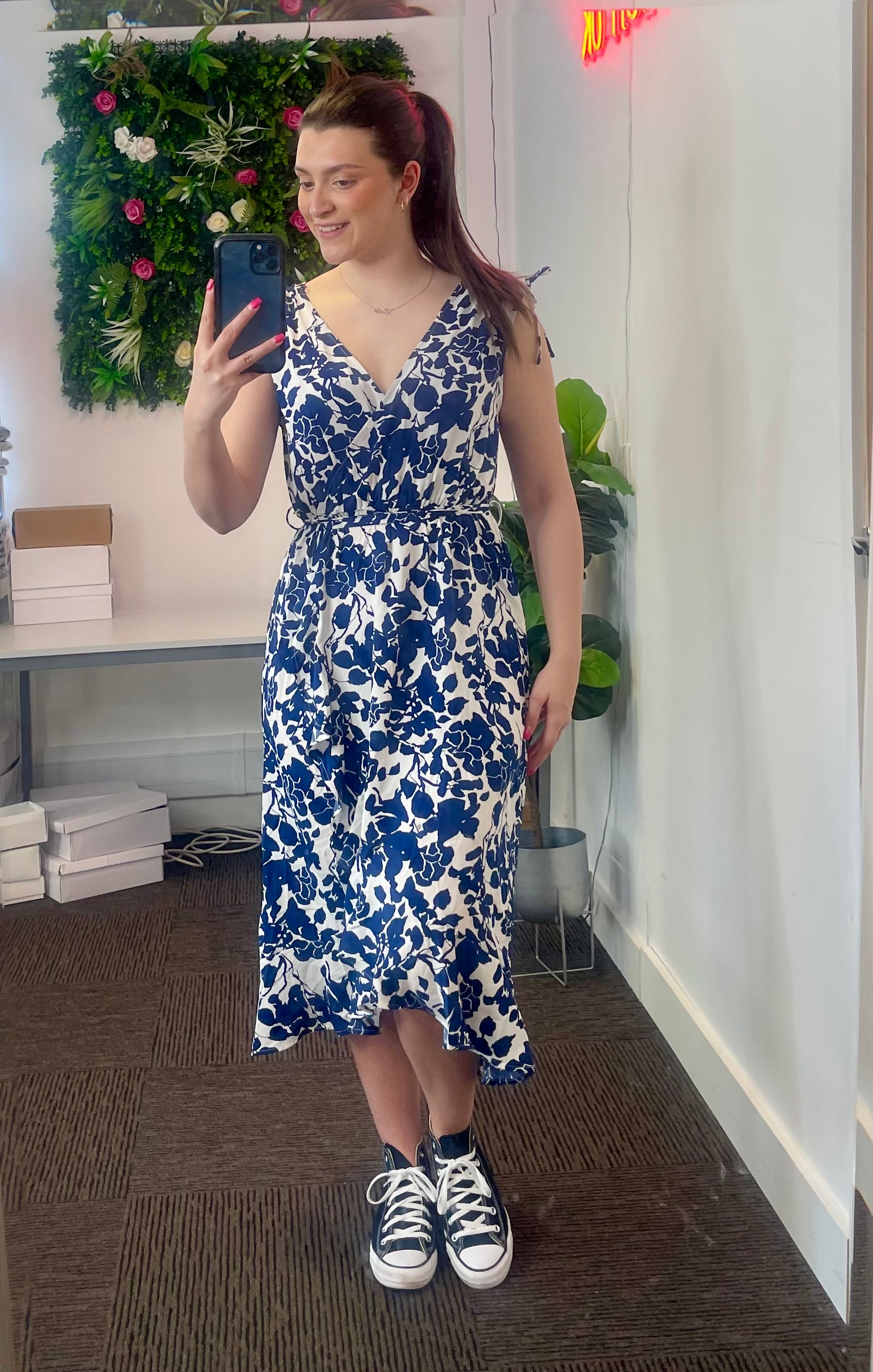 Floral Print Wrap Dress