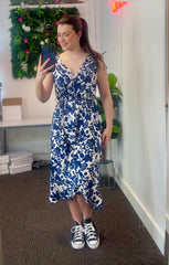 Floral Print Wrap Dress