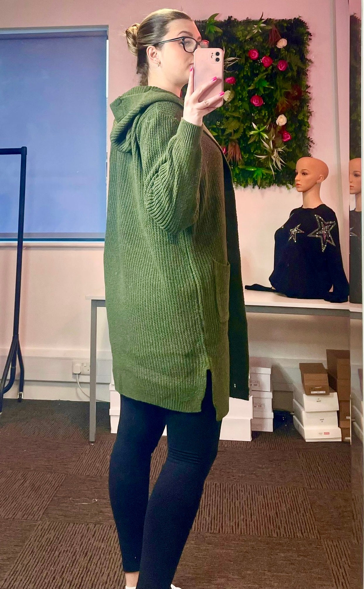 Stylish Hooded Women's Long Cardigan
