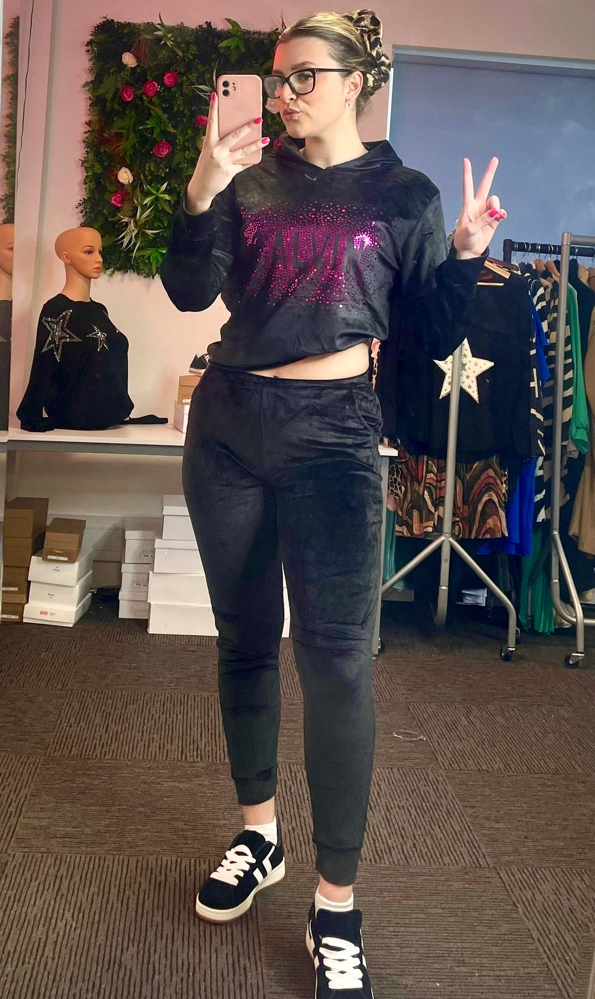 Women’s velvet tracksuit set