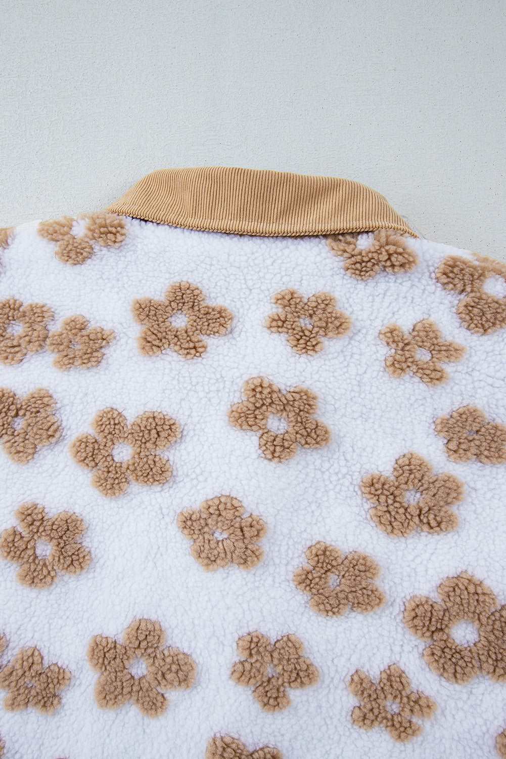 Flower Button up Fleece Jacket - Startoff UK Boutique