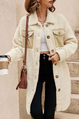 Tia Single Breated Teddy Coat