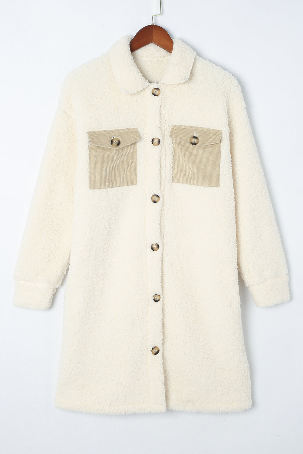 Tia Single Breated Teddy Coat