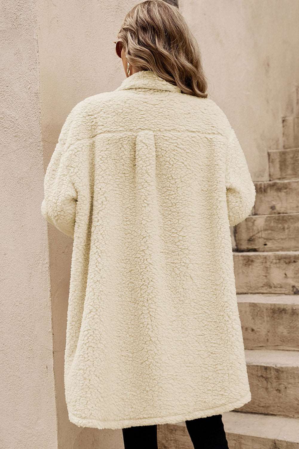 Tia Single Breated Teddy Coat