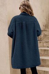 Tia Single Breated Teddy Coat