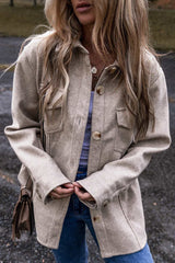 Shacket with Flap Pockets