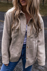 Shacket with Flap Pockets