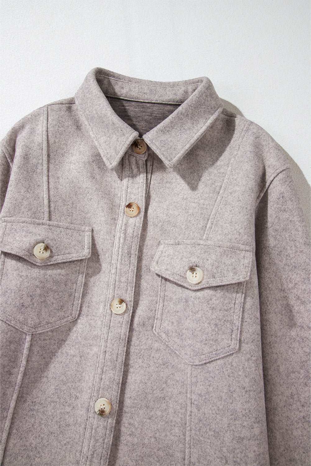 Shacket with Flap Pockets