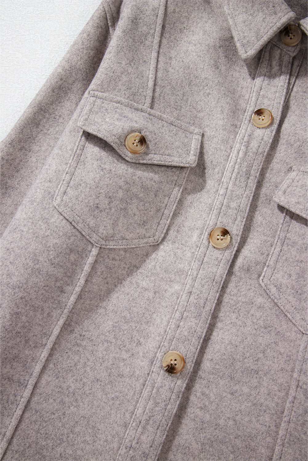 Shacket with Flap Pockets
