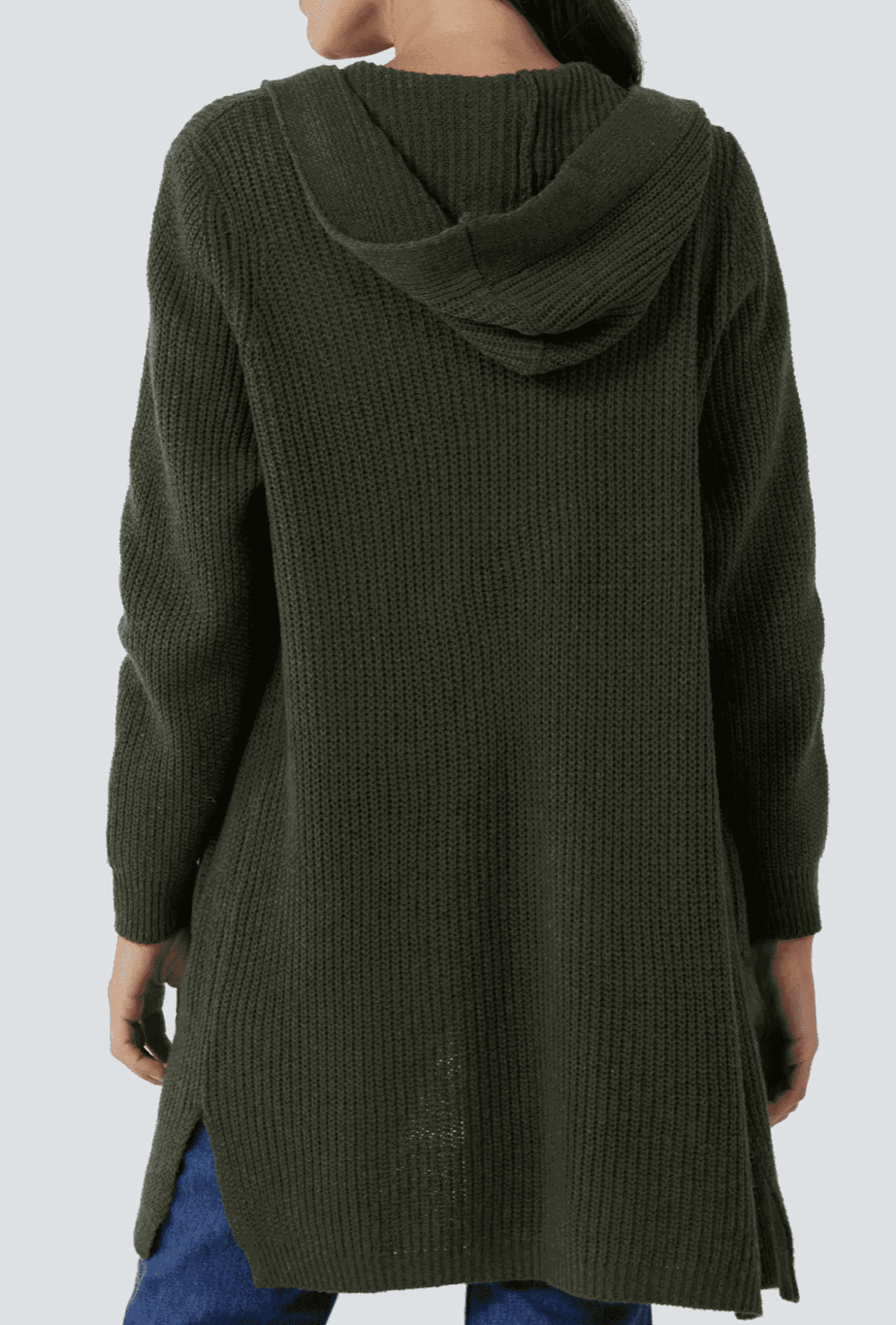 Stylish Hooded Long Cardigan