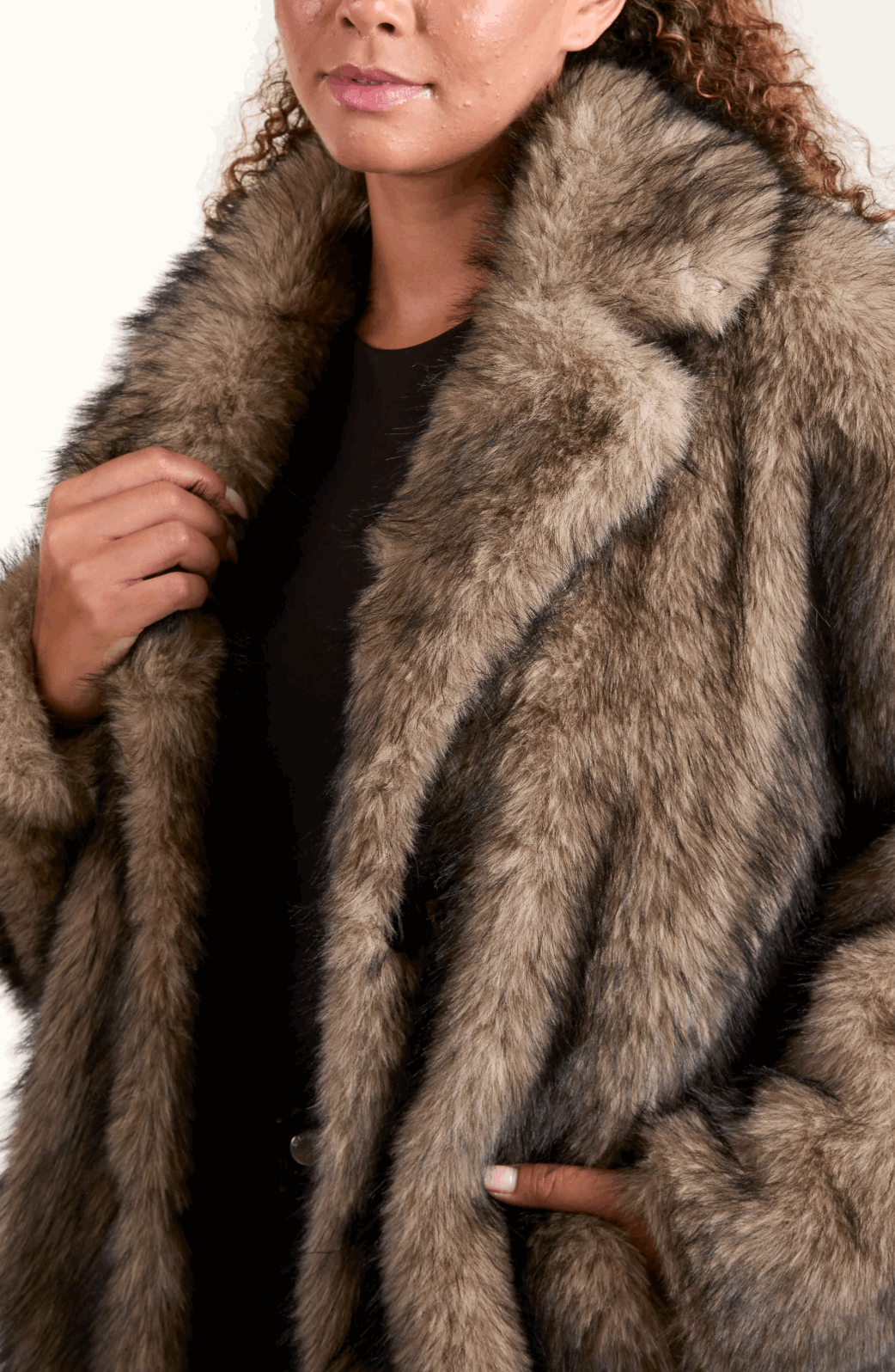 Laura Faux Fur Long Coat - Startoff UK Boutique