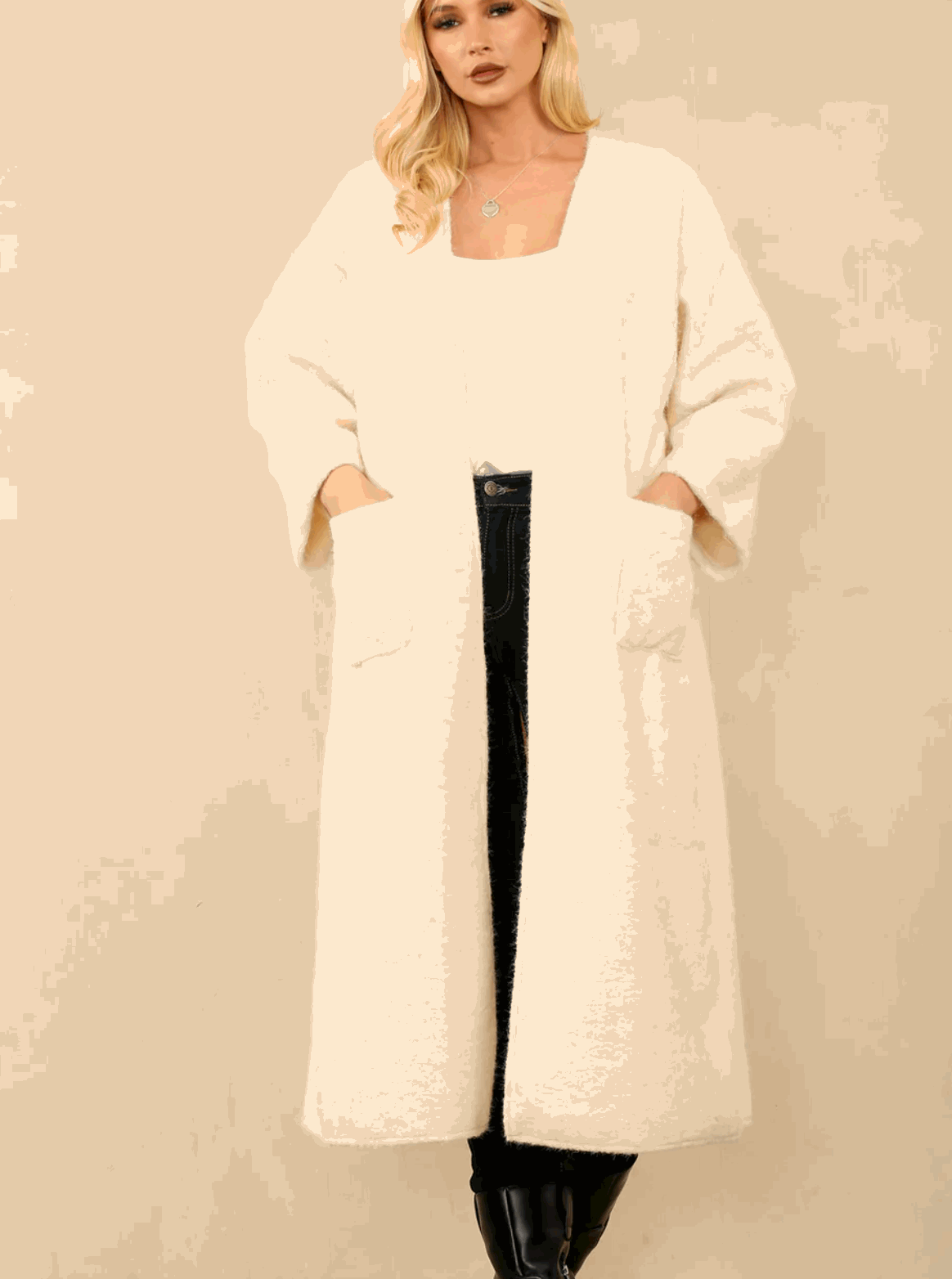 Stylish Wool Long Coat