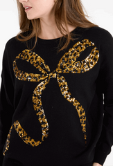 Leopard Bow Sequin Bow - Startoff UK Boutique