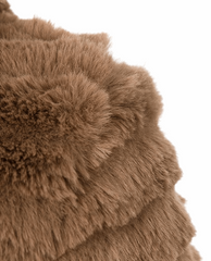 Ribbed Hooded Faux Fur Jacket - Startoff UK Boutique