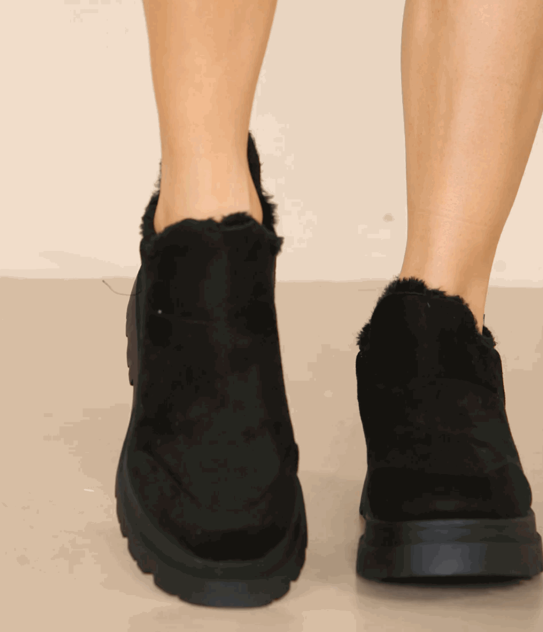 Fur Lined Chunky Ankle Boot