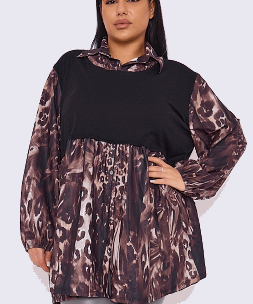 Plus Size Shirt Top - Startoff UK Boutique