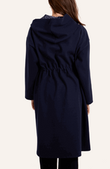 Zip Up Tie Waist Hooded Coat - Startoff UK Boutique