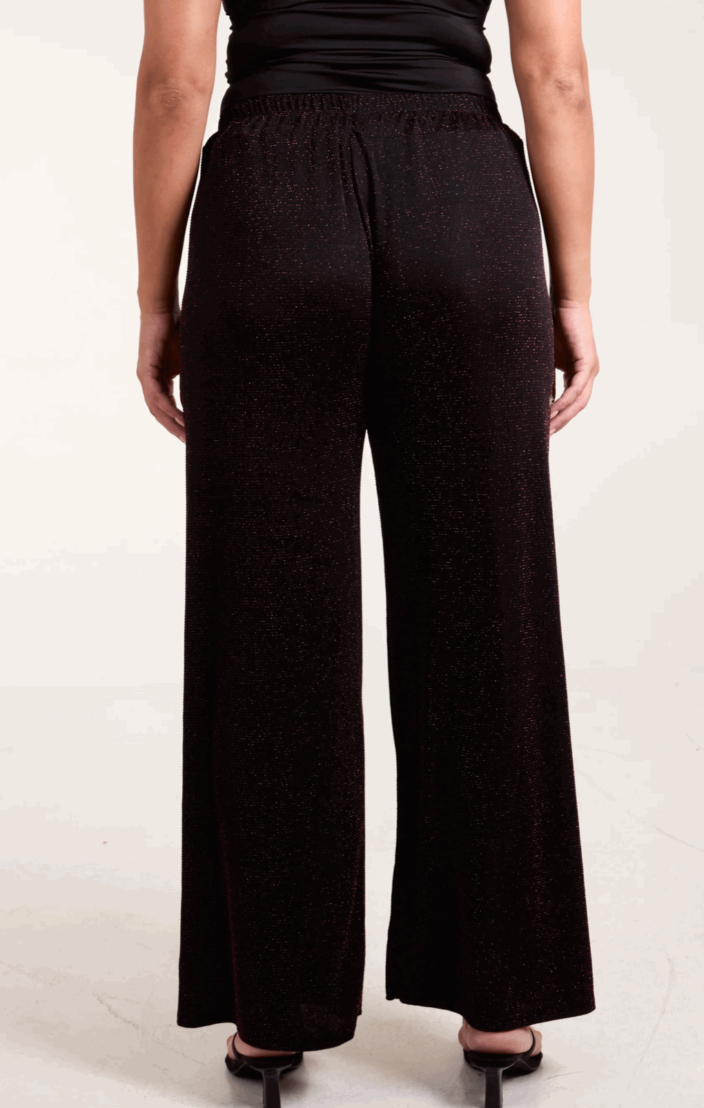 Shimmer Wide Leg Drawstring Trousers