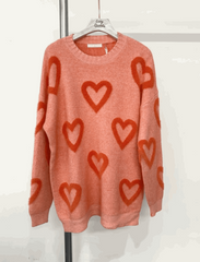 Chunky Heart Knit Jumper