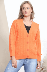 Erica Warm Cable Knit Cardigan