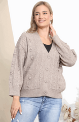 Erica Warm Cable Knit Cardigan