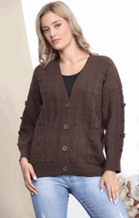 Erica Warm Cable Knit Cardigan