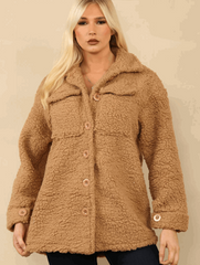 Trace Teddy Pocket Detail Shacket