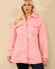 Trace Teddy Pocket Detail Shacket