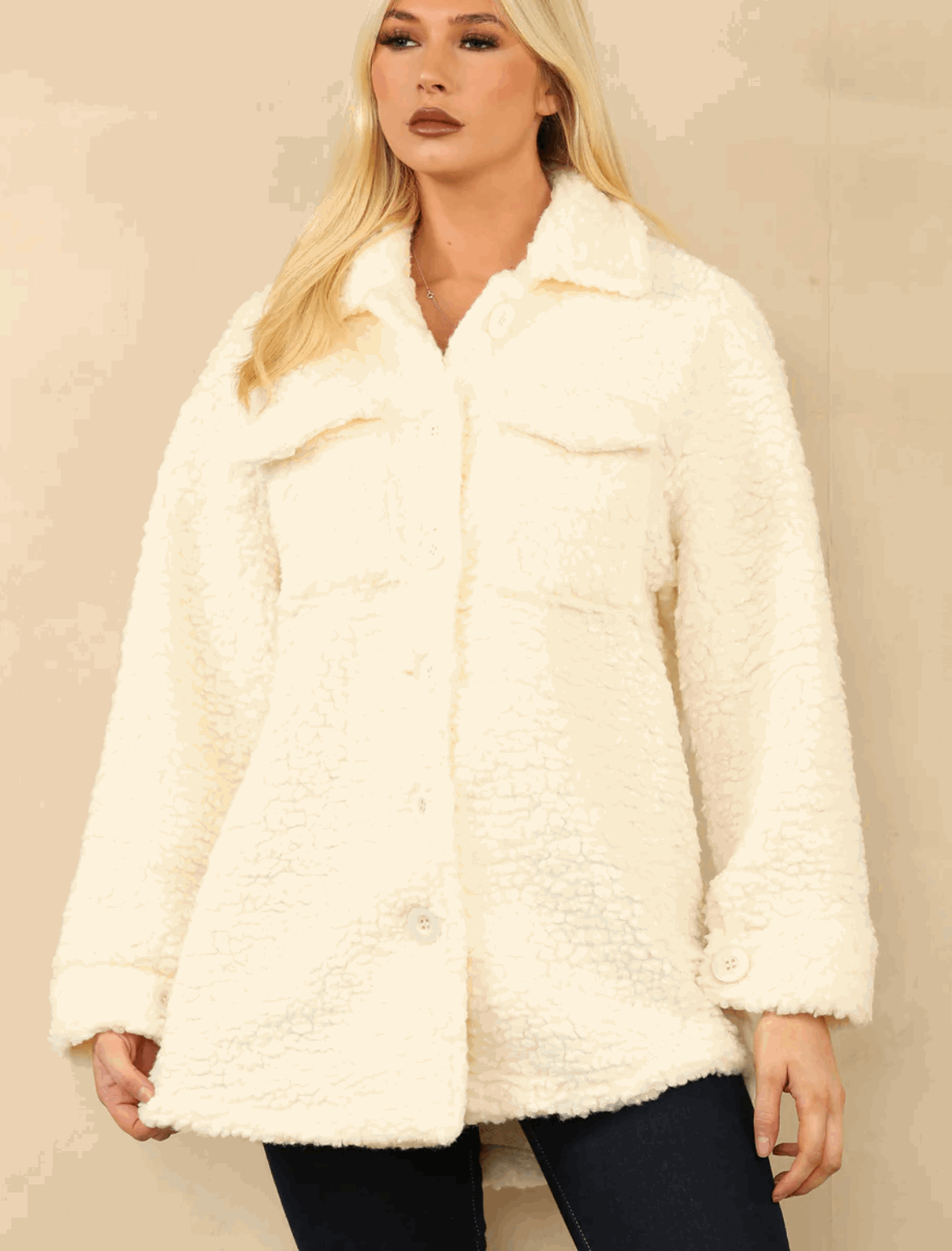 Trace Teddy Pocket Detail Shacket