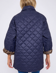 Helen Leopard Lined Quilted Jacket
