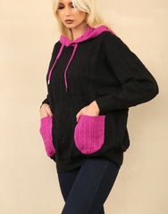 Alison Textured Hoodie