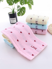 Heart Soft Hand Towel Set of Two