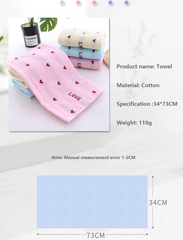 Heart Soft Hand Towel Set of Two