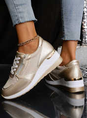 PU Leather Lace UP Sneakers