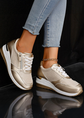 PU Leather Lace UP Sneakers