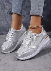 PU Leather Lace UP Sneakers