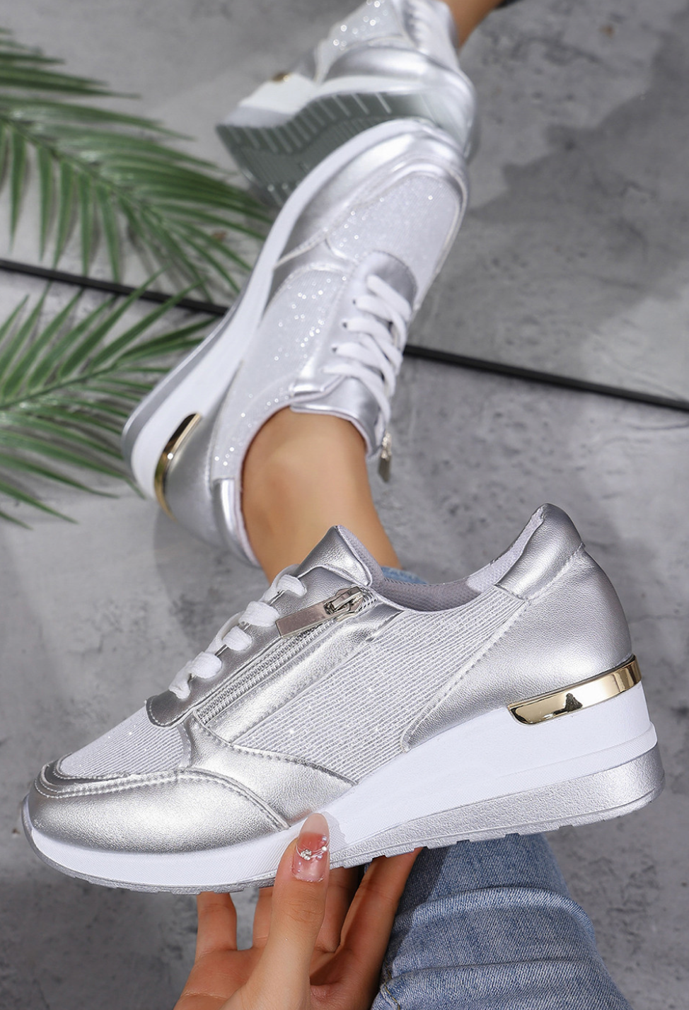 PU Leather Lace UP Sneakers