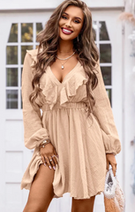 Rea Ruffled High waist Mini Dress